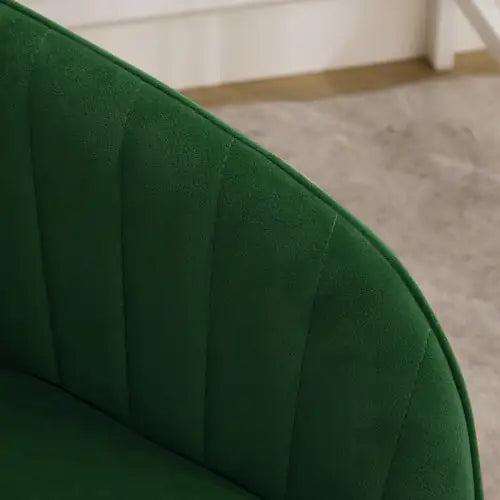 Adjustable Ergonomic Swivel Chair - TY Green Velvet Office Chair with Lumbar Support for Long Sitting