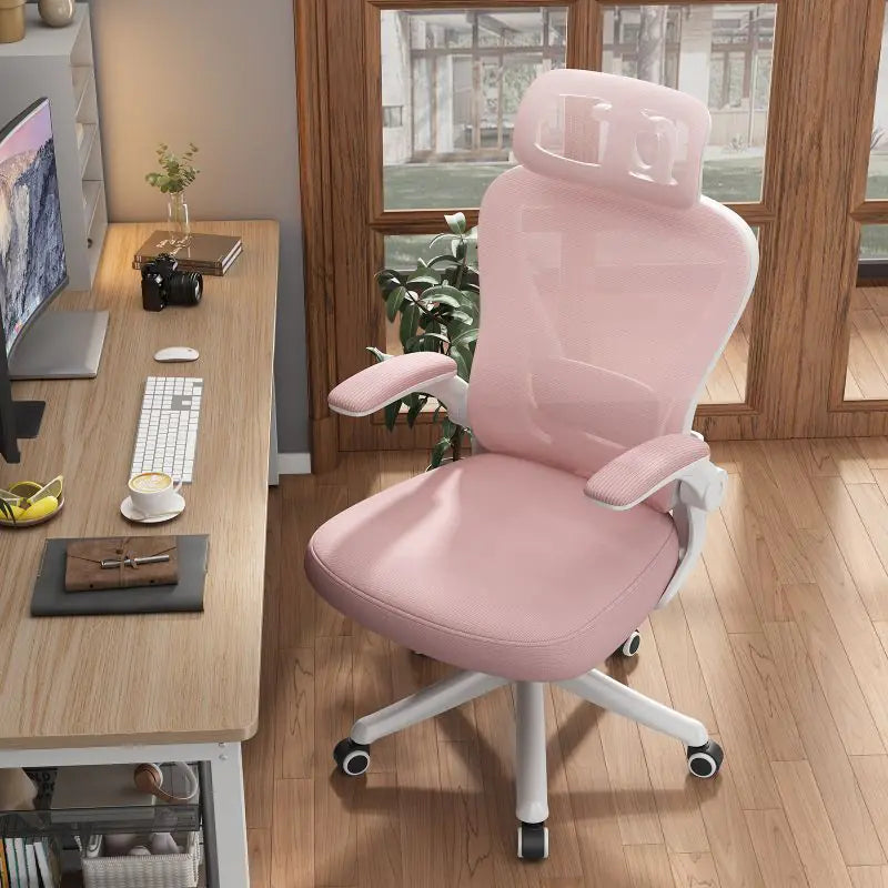 Ergonomic Black Swivel Office Chair - High-Back Mesh Executive Chair with Adjustable Lumbar Support