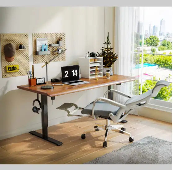 Ergonomic Office Chair with Mesh Seat - Tall Backrest Desk Chair with Adjustable Lumbar Support